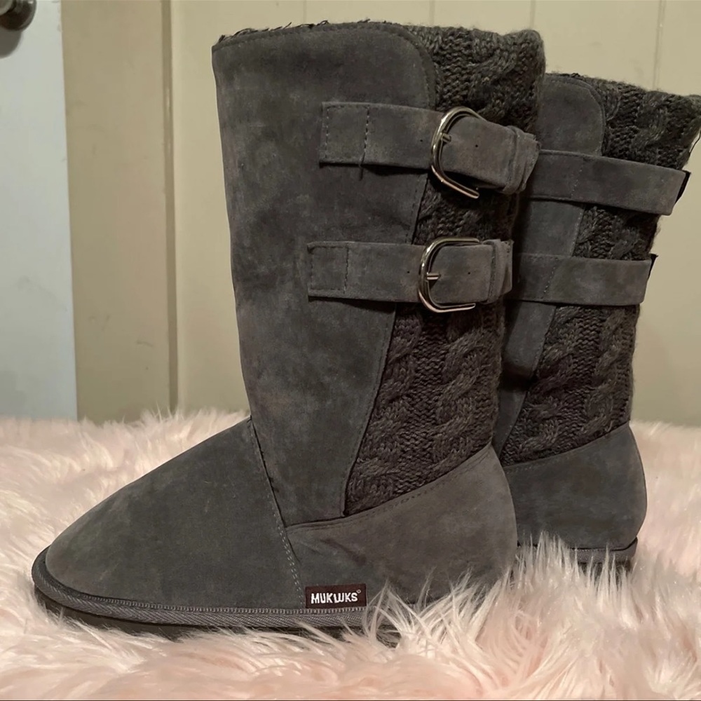Muk Luks faux fur  lined buckle boots